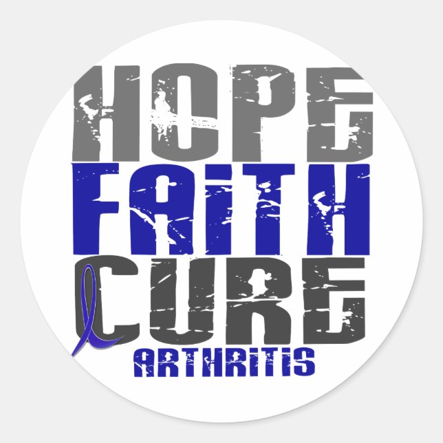 Sticker Rond HOPE FOTH CURE ARTHRITIS T-shirts & vêtements (Devant)
