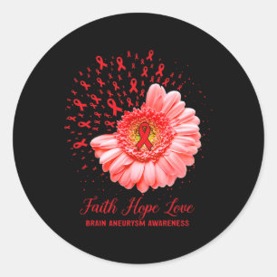 Sticker Rond Hope Love Cerveau Aneurysm Sensibilisation Surviva