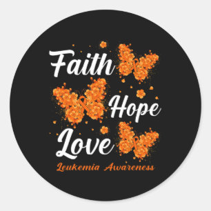 Sticker Rond Hope Love Leukemia