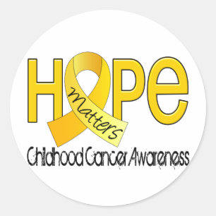Sticker Rond Hope Matters 2 Cancer de l'enfance