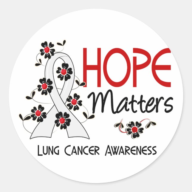 Sticker Rond Hope Matters 3 Cancer du poumon (Devant)