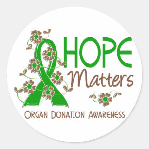 Sticker Rond Hope Matters 3 Don d'organes