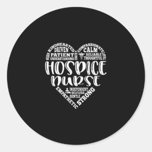 Sticker Rond Hôpital, infirmière d'hospice, rn cna