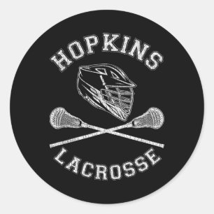 Sticker Rond Hopkins Lacrosse Vintage détenue Retro Lax