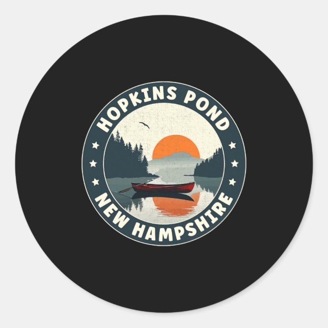 Sticker Rond Hopkins Nd New Hampshire Sunset T Shirt  (Devant)