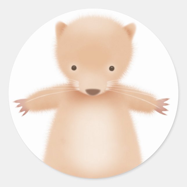 Sticker Rond Horace the Hamster - blanc (Devant)