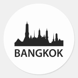 Sticker Rond Horizon de Bangkok