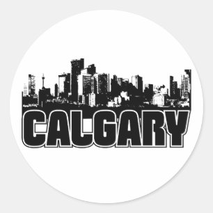 Sticker Rond Horizon de Calgary