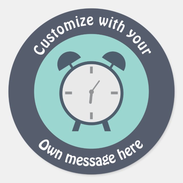 Sticker Rond Horloge d'alarme Pop Art (Devant)
