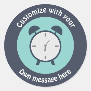 Sticker Rond Horloge d'alarme Pop Art