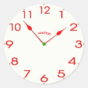 Sticker Rond horloge face_01