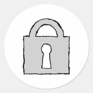Sticker Rond Horloge. Icône Top Secret ou Confidential.