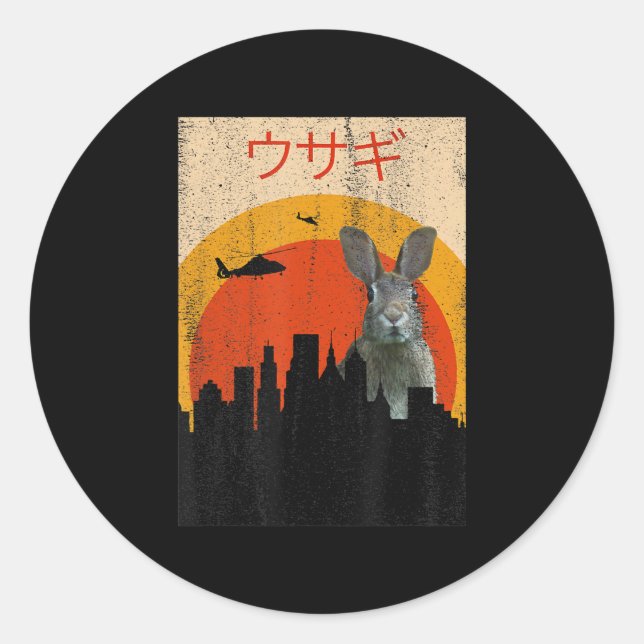 Sticker Rond Horreur de Movie Bunny Rabbit | Rabbit (Devant)