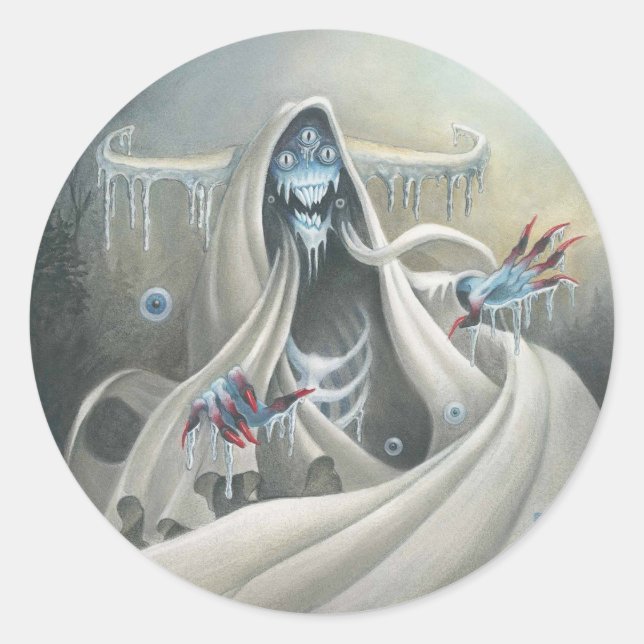 Sticker Rond Horreur Gelée (Devant)
