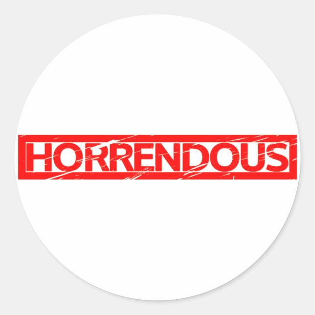 Sticker Rond Horrible Timbre (Devant)