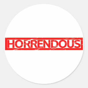 Sticker Rond Horrible Timbre