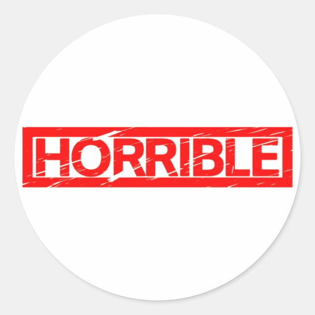 Sticker Rond Horrible Timbre (Devant)