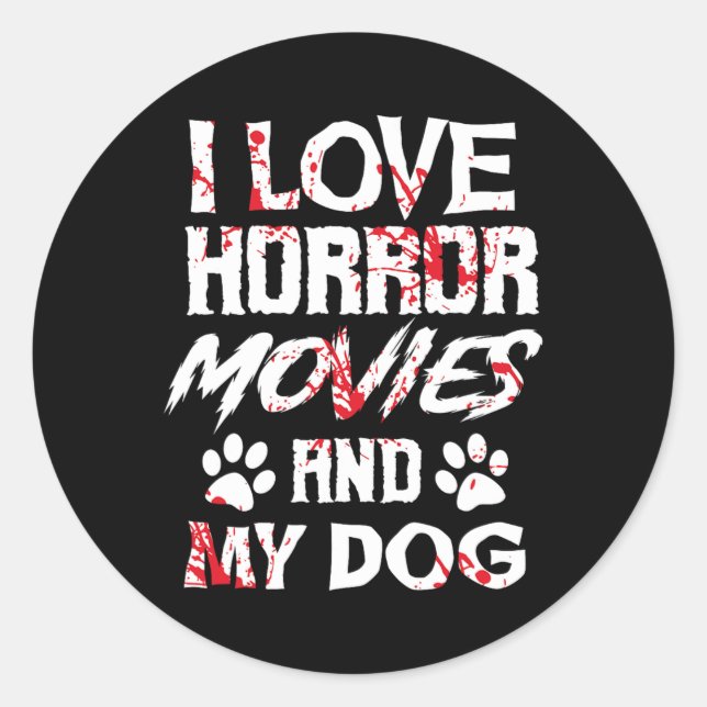 Sticker Rond Horror Movies cinématique Amateurs Halloween Fans  (Devant)