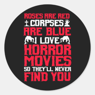 Sticker Rond Horror Movies Thriller Halloween Fans Scanner Film