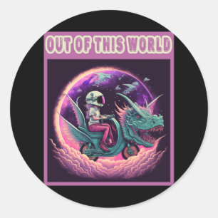 Sticker Rond Hors de ce monde drôle de citations tendance