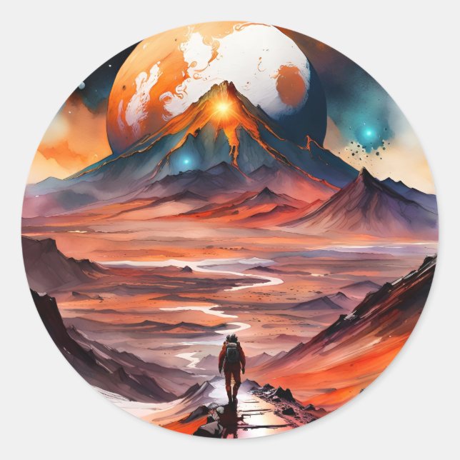 Sticker Rond Hors de ce monde - La voie à suivre (Devant)