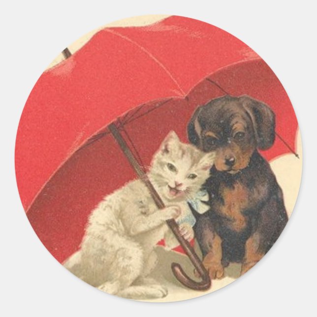 Sticker Rond hors de la pluie (Devant)