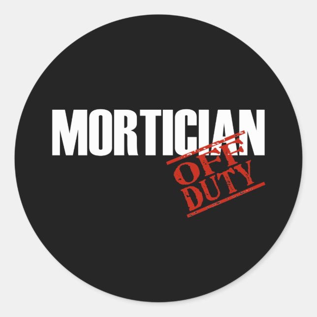 STICKER ROND HORS SERVICE MORTICIAN DARK (Devant)