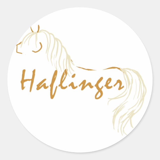 Sticker Rond Horse d'Haflinger (Devant)