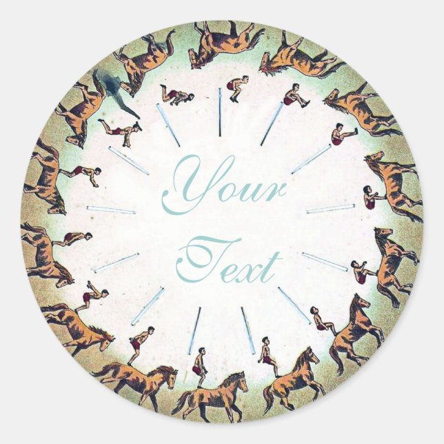 Sticker Rond Horseback Sommersault (Devant)