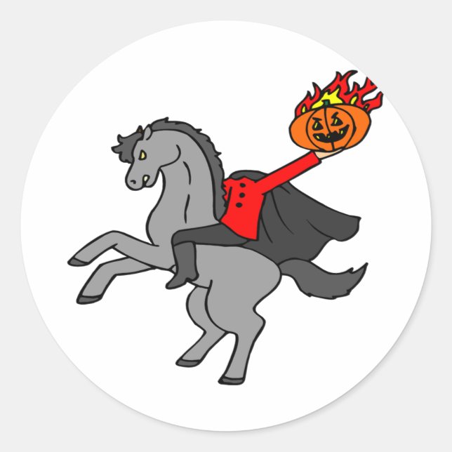 Sticker Rond Horseman sans tête (Devant)