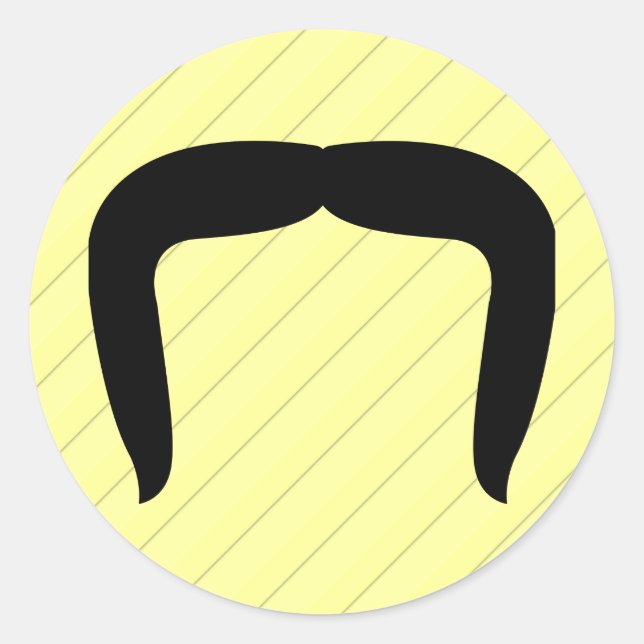 Sticker Rond Horseshoe Mustache (Devant)
