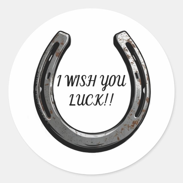 Sticker Rond Horseshowe avec un peu de rouille (Devant)