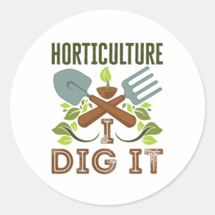 Sticker Rond Horticulture Je La Creuse