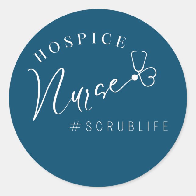 Sticker Rond Hospice Nurse Registered Nurse RN Emergency Room (Devant)