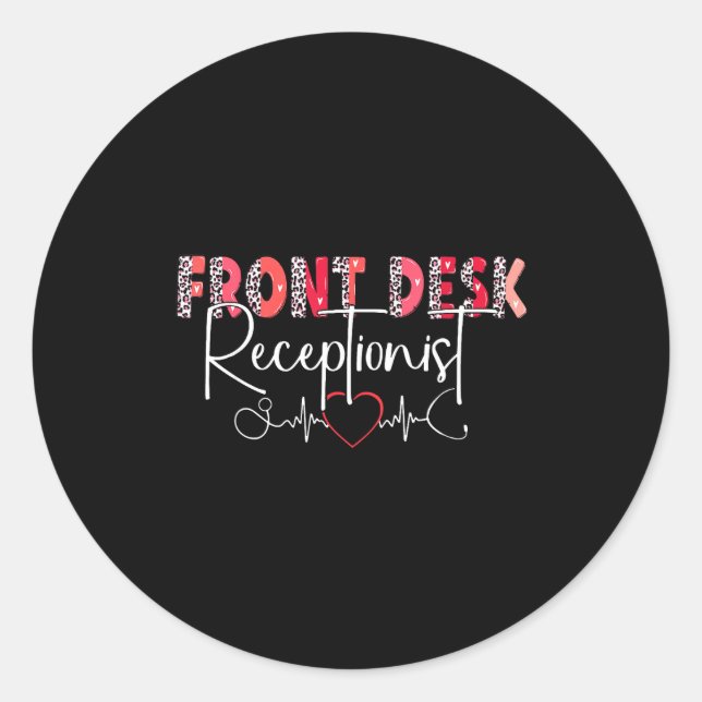 Sticker Rond Hostal Receptionist Office Valentine Nursing Tee W (Devant)