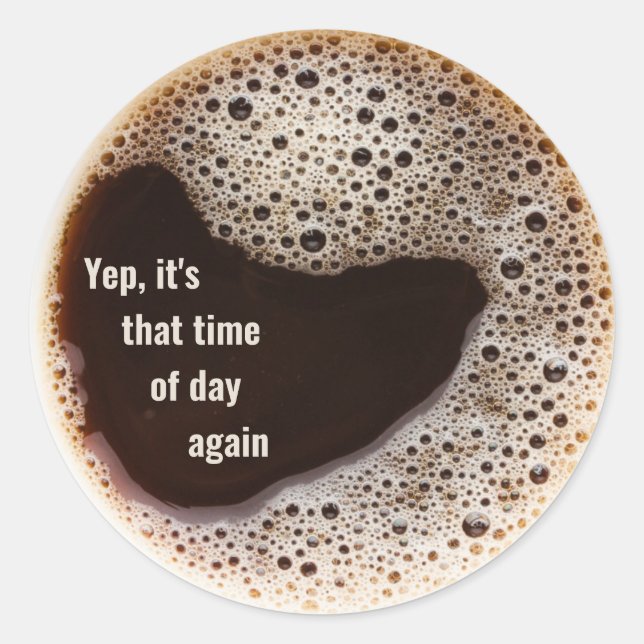 Sticker Rond Hot Coffee  (Devant)