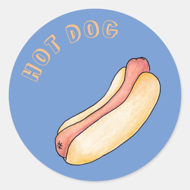 Sticker Rond Hot dog (Devant)