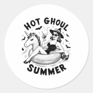 Sticker Rond Hot Ghoul Été Drôle Halloween Costumes de tenue