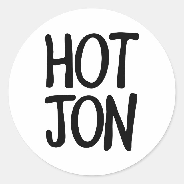 STICKER ROND HOT JON (Devant)