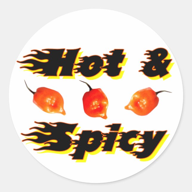 Sticker Rond Hot & Spicy /5 (Devant)