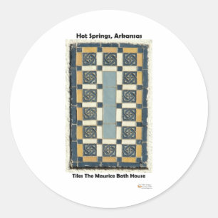 Sticker Rond Hot Springs, AR Les Tuiles Maurice Cadeaux Vêtemen