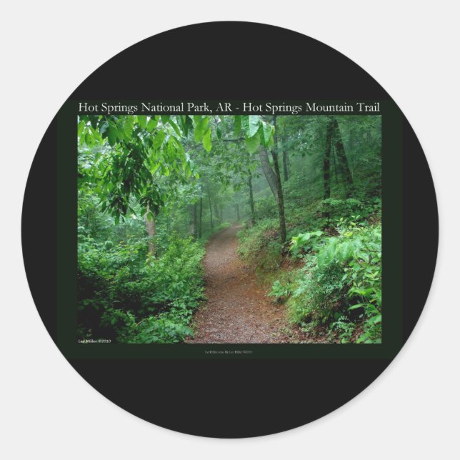Sticker Rond Hot Springs National Park, AR Fading Fog Gifts (Devant)