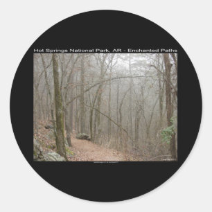 Sticker Rond Hot Springs National Park, AR - Sentiers Enchantés