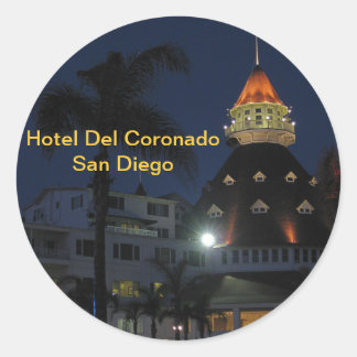 Sticker Rond Hotel Del Coronado San Diego Californie