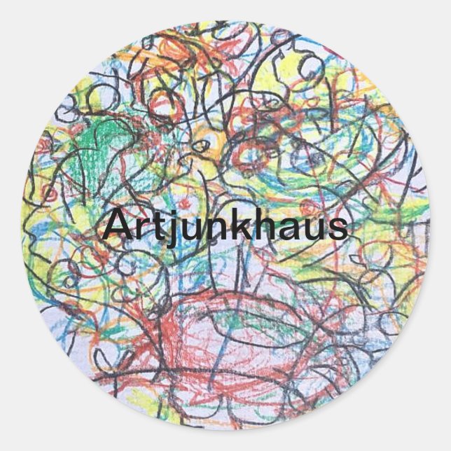 Sticker Rond Hôtel Ghost Abstrait Jeff Hankamer Artjunkhaus Art (Devant)