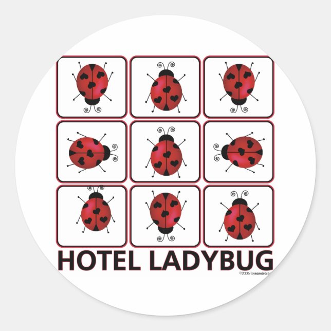 Sticker Rond Hôtel Ladybug (Devant)