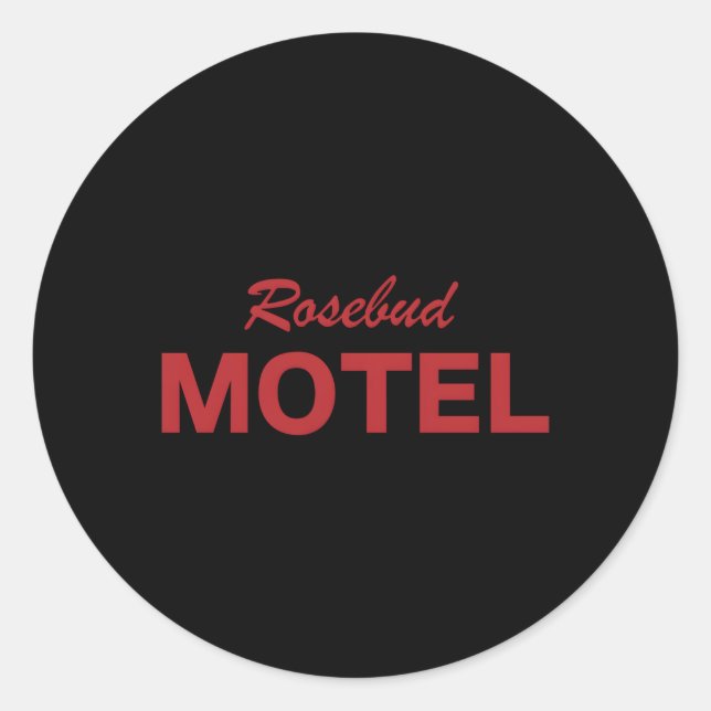 Sticker Rond Hotel Rosebud (Devant)