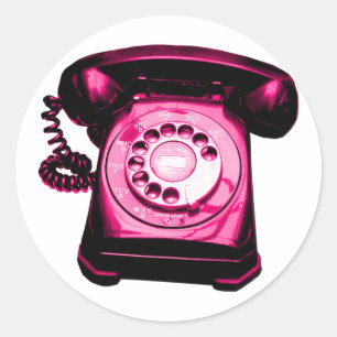 Sticker Rond Hotline Crimson