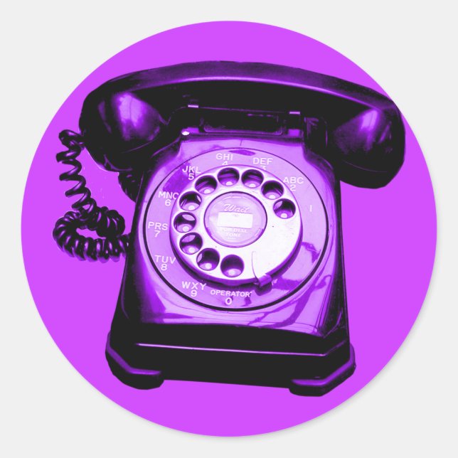Sticker Rond Hotline Purple (Devant)