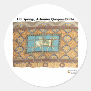 Sticker Rond HotSprings, AR Quapaw Dome Tiles II Cadeaux Vêteme